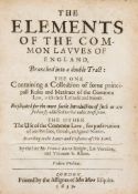The Elements of the Common Lavves of England, branched into a double tract  ( Sir   Francis)   The