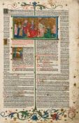 Gratianus. - Decretum, commentary by Bartolomaeus Brixiensis,   double column, printed in red and