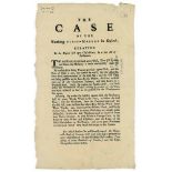 The Case of the Working Glass-Makers in England, printed sheet, 1p  The Case of the Working Glass-