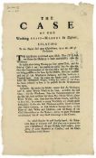 The Case of the Working Glass-Makers in England, printed sheet, 1p  The Case of the Working Glass-