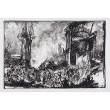 Sir Frank Brangwyn (1867-1956) - The Ruins of War, The set of 6, lithographs, on laid paper Each