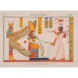 A large mixed group of prints of Ancient Egyptian wall paintings and carvings, including several