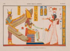A large mixed group of prints of Ancient Egyptian wall paintings and carvings, including several