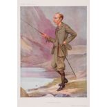 Ward (Sir Leslie Matthew) "Spy" - The Post-Master General. fly fishing caricature of the Rt. Hon.