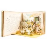 Pop-Up Book.- - Happy Families and their Tales,  5 fine chromolithograph pop-up plates, a few tabs