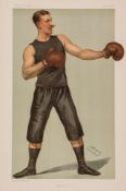 Ward (Sir Leslie Matthew) "Spy" - Hard Hitter, boxing caricature of Capt. Edgeworth Johnstone for