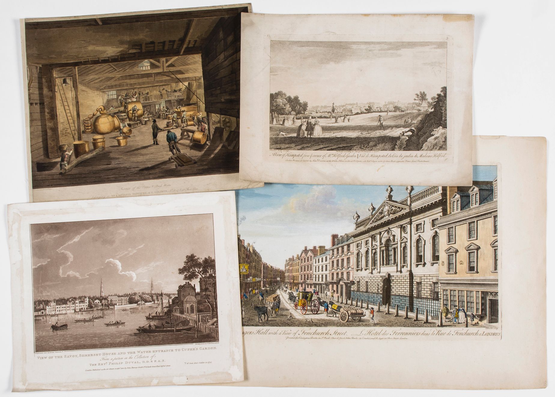 London.- - A mixed group of views, including 6 views of Hampstead and Highgate by Chatelain, View of