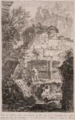 Piranesi (Giovanni Battista) - Ruine di Sepolcro antico posto dinanzi ad altre ruine d'un Acquedotto