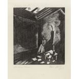 Paul Nash (1889-1946) - Northern Muse the very rare woodcut, 1923, signed, titled, dated and