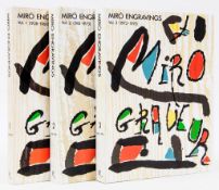 Joan Miró (1893–1983) - Miró Engravings I-III the three books, 1928-1975, comprising six woodcuts,