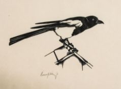 Robert Gibbings (1889-1958) - Seagull; Magpie two wood-engravings, each signed in pencil, both on