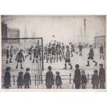 Laurence Stephen Lowry (1887-1976) - The Football Match offset lithograph, signed in pencil,