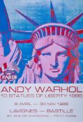 Andy Warhol (1928-1987)(after) - Andy Warhol: 10 Statues of Liberty offset lithographic poster