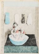 Duncan Grant (1885-1978) - Washerwoman lithograph printed in colours, 1973-4, signed and inscribed