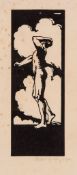 Robert Gibbings (1889-1958) - Male Nude woodcut, 1914, signed and dated in pencil,  one of only a