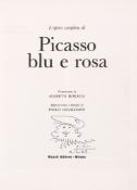 Pablo Picasso (1881-1973) - Untitled pen and ink drawing on the title-page of the book Picasso blu e