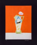 Craigie Aitchison (1926-2009) - Still Life on Vermillion screenprint in colours, 2008, signed in