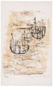 Zao Wou-Ki (1921-2013) - Les Petits Bateaux (A.86) lithograph printed in colours, 1953, signed in