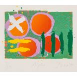 Albert Irvin (b.1922) - Alpha screenprint with woodblock in colours, 1994, signed, titled and