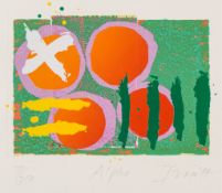 Albert Irvin (b.1922) - Alpha screenprint with woodblock in colours, 1994, signed, titled and