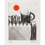 Mary Fedden (1915-2012) - Stone, Jug and Sun etching with hand-colouring, signed in pencil, numbered
