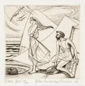 John Buckland-Wright (1897-1954) - Fisher Girl engraving with etching, 1946, signed, titled and