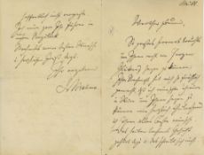 Autograph Letter signed to an unnamed recipient, 4pp. in German, 8vo, n.p  (Johannes,  German