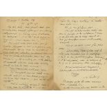 Autograph Letter signed to an unnamed recipient, 3pp  ( pseudonym of   Gaspard-Felix Tournachon,