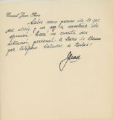 Autograph Letter signed "Juan" as Colonel Peron to an unnamed recipient, 1p  (Juan,  President of