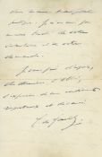Autograph Letter signed to "Monsieur l«bé J. Barré", 2pp  (Charles,  President of France, general,
