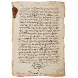 Legal order relating to various financial matters in Portugal, signed "Rey P  ( King of Spain and
