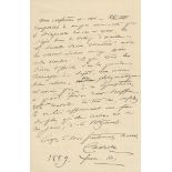 Autograph Letter signed "Charcot" to an unidentified recipient, 2pp  (Jean-Martin,  neurologist  ,