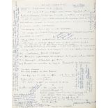 René Magritte, autograph manuscript notes, 1½pp., folds, slightly browned, sm  ( André,   writer and