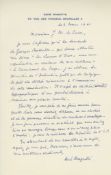Autograph Letter signed to Joseph-Marie Lo Duc, 1p  (René,  Belgian surrealist artist,   1898-1967)