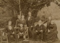 Photograph of Pedro II and family in the Paço de Saõ Cristóvão, Rio de Janeiro  Photograph of