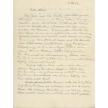 Autograph Letter signed "Albert" to his first wife Mileva, 1½pp., in German, n  (Albert,