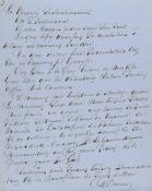 Les Volontaires Italiens, autograph manuscript, 3pp  (Alexandre,  père, writer,   1802-70)   Les