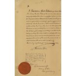 Patent application for inventing an electric generator signed by Edison, D.s  (Thomas Alva,