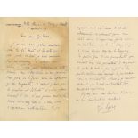 Autograph Letter signed to "Mon cher Capitaine", 2pp  (Gustave,  civil engineer and architect,