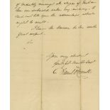 Autograph Letter signed to ?Dr. MacNeven, 3pp., sm  (Daniel,  Irish nationalist leader,   1775-1847)