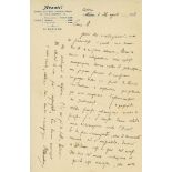 Autograph Letter signed to Angelica Balabanoff, 1p  (Benito,  Fascist dictator,   1883-1945)