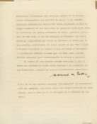 Typed Letter signed to "Muy distinguido colega", 2pp  (Manuel de,  Spanish composer,   1876-