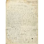 Draft of the beginning of Chapter III of his novel "The Water Witch", 4pp  (James Fenimore,  author,