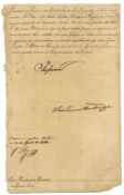 Letter signed to the President of Espirito Santo Province, 1p  ( Emperor of Brazil and King of