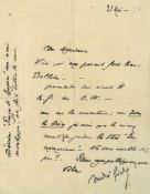 Autograph Letter signed to G. Vannicola, "Directeur de Prose", 1p  (André,   author and winner of