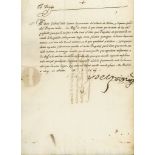Letter signed "Yo el princípe" to Gabriel de la Cueva y Girón  ( Prince of Asturias, eldest son of