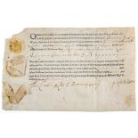 Customs document for Edward Overing merchant  Customs document for Edward Overing merchant, and John