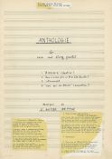 Britton Anthologie for voice and string quartet, autograph manuscript score  Britton (Dorothy Guyver