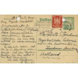 Autograph Postcard signed "W. Pauli" to Dr. Samuel A  (Wolfgang Ernst,  theoretical physicist and