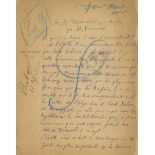 Sur la Théorie Cinétítique des Gaz, autograph manuscript, in French  (Henri,   mathematician,